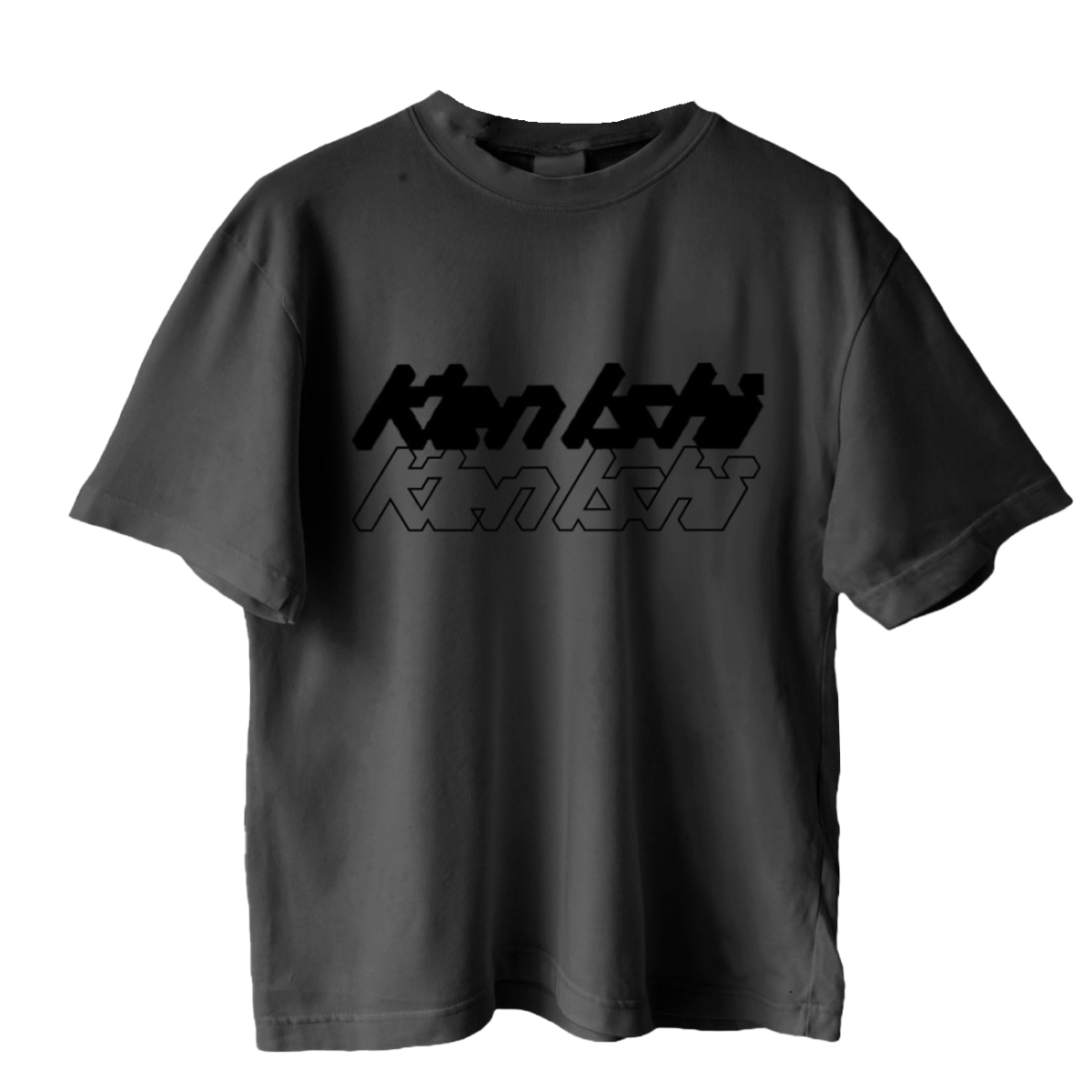 Ken Ishii Double Logo 発泡プリント・オーバーサイズＴシャツ